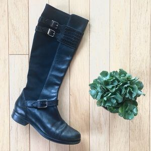 Cole Haan Tall Black Leather Boots